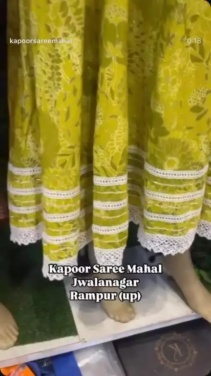 Designer suits and frok avalible from kapoorsareemahal jwalanager thik pull ke jeene ke samne rampur