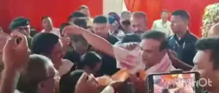 পলাশবাৰী: পলাশবাৰীৰ সমীপৱৰ্তী গড়লত মুখ্যমন্ত্ৰী, দুৰ্গা মন্দিৰৰ মণিকূট নিৰ্মাণৰ আধাৰশিলা স্থাপন, গৌৰৱ গগৈক কটাক্ষ মুখ্যমন্ত্ৰীৰ