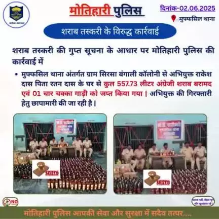 शराब तस्करी के विरुद्ध कार्रवाई...
#bihar_police #iprdbihar