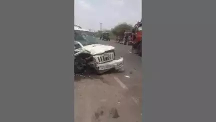 सवाई माधोपुर: रवाजना चौड़ में कोटा मेगा हाईवे पर पेट्रोल पंप के पास ट्रक व स्कॉर्पियो में आमने-सामने हुई भिड़ंत, 3 लोग हुए घायल