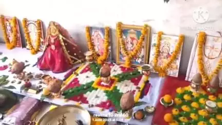 पंधाना: बोरगांव बुजुर्ग में प्राण प्रतिष्ठा कार्यक्रम के तहत दूसरे दिन प्रतिमाओं को अन्नाधिवास में रखा गया