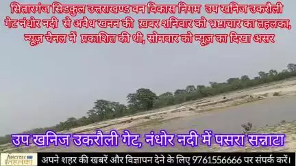 ख़बर का असर
उप खनिज उकरौली गेट, नंधोर नदी में पसरा सन्नाटा