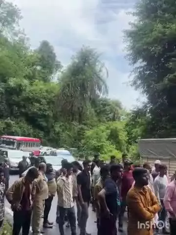 ಮೂಡಿಗೆರೆ: ರಸ್ತೆಗೆ ಅಡ್ಡಲಾಗಿ ಬಿದ್ದ ಬೃಹತ್ ಮರ ಚರ್ಮಡಿ ಘಾಟಿಯಲ್ಲಿ ಟ್ರಾಫಿಕ್ ಜಾಮ್