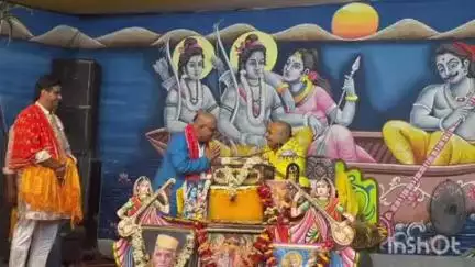 बेनीपट्टी: गांगुली पंचायत के बलिया गांव में आयोजित श्रीराम कथा प्रवचन में शामिल हुए भाजपा एमएलसी घनश्याम ठाकुर