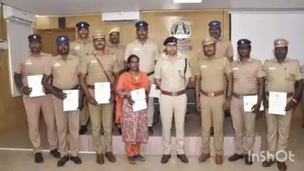 அரியலூர்: சிறப்பாக பணிபுரிந்த காவல்துறையினருக்கு மாவட்ட SP தீபக் சிவாச் நேரில் அழைத்து SP அலுவலகத்தில் பாராட்டு