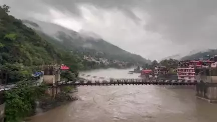 Visuals of Beas River as Red Alert Issued for Heavy Rainfall in Mandi