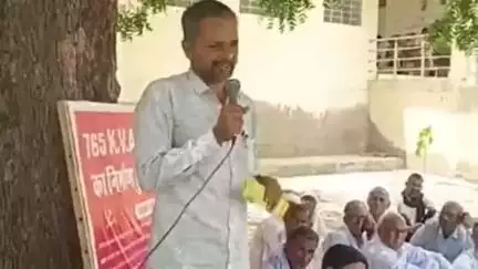 तारानगर: राउमावि गाजुवास में 765 केवीए विद्युत लाइन के खिलाफ बड़ी संख्या में किसान लामबंद हुए