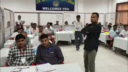 सिरसा: बरनाला रोड स्थित सीडीएलयू में कालांवाली नगरपालिका चुनाव की मतगणना जारी