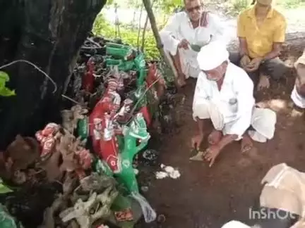 માંગરોળ: બોરીયા સહિત વિવિધ ગામોમાં પ્રકૃતિપુંજક આદિવાસી સમાજ દ્વારા નાંદરવા દેવની ઉજવણી કરાઈ
