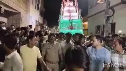 बांदा: कर्बला में शहीद हुए इमाम हुसैन की शहादत में शहर में मनाया गया मोहर्रम, मर्दन नाका से निकाला गया ताजिया