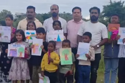 ओरमांझी: पतरा गोंदा में समर्पण चैरिटेबल ट्रस्ट द्वारा पर्यावरण संरक्षण अभियान के तहत पेंटिंग प्रतियोगिता का आयोजन