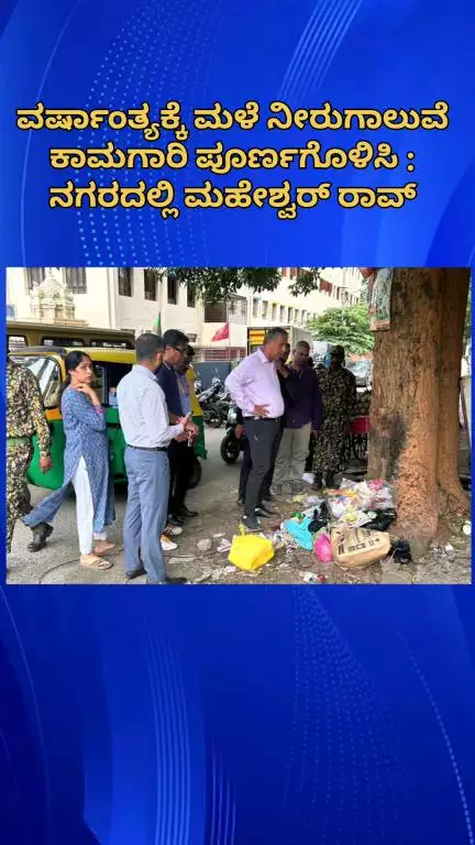 ಬೆಂಗಳೂರು ದಕ್ಷಿಣ: ವರ್ಷಾಂತ್ಯಕ್ಕೆ ಮಳೆ ನೀರುಗಾಲುವೆ ಕಾಮಗಾರಿ ಪೂರ್ಣಗೊಳಿಸಿ : ನಗರದಲ್ಲಿ ಮಹೇಶ್ವರ್ ರಾವ್