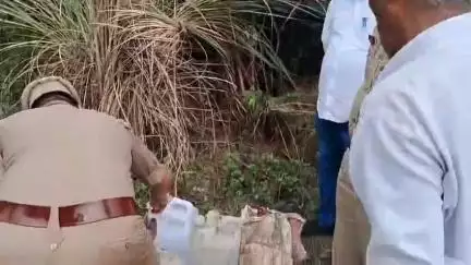 शामली: आबकारी अधिनियम के 14 मुकदमों से संबंधित अवैध शराब को थाना आदर्श मंडी परिसर में किया गया नष्ट