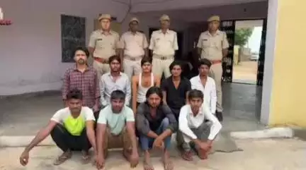 पहाड़ी: गोपालगढ़ पुलिस ने 9 साइबर ठगों को किया गिरफ्तार, मोबाइल सहित अन्य सामान किया ज़ब्त