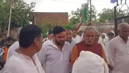पलवल: मंत्री गुर्जर ने किया विकास कार्य का शिलान्यास, कहा- 2027 तक जर्मनी को पछाड़ देगा भारत, सुनी ग्रामीणों की समस्याएं