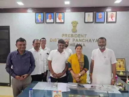 જિલ્લાના વસાઈ  ગ્રામ પંચાયત ના નવનિયુક્ત સરપંચ દ્વારા જિલ્લા પંચાયત પ્રમુખ સાથે શુભેચ્છા મુલાકાત કરાઇ