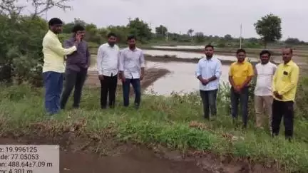 हिंगोली: पेनगंगा नदीच्या पुराचे पाणी शेतामध्ये शिरल्याने पिकाचे नुकसान; प्रशासनाच्या वतीने पंचनामा
