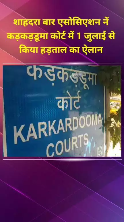 शाहदरा: बार एसोसिएशन शाहदरा ने कड़कड़डूमा कोर्ट में 1 जुलाई से हड़ताल का किया ऐलान