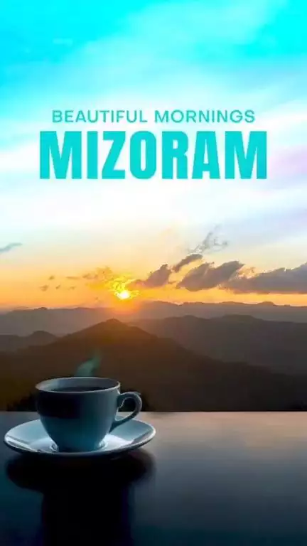 A serene, misty morning unfolds over the lush hills of Mizoram.