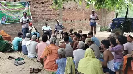 PRAKHAND SANDESH JAMUAON PANCHAYAT ME 03-06-2025 KO KRISHI JAN KALYAN CHAUPAL KA AYOJAN KIYA GAYA