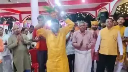 मानपुर: ग्राम बिजौरी में देवी दुर्गा की दिव्य प्रतिमा का भव्य प्राण प्रतिष्ठा समारोह आयोजित
