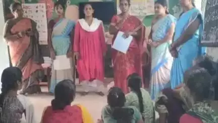 గంగాధర నెల్లూరు: వెదురుకుప్పం అంగన్వాడీ కేంద్రంలో కిశోరి బాలికలకు అవగాహన సదస్సు