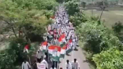 नेर: दाभडी येथे काढलेल्या शेतकरी सन्मान यात्रेत नेर तालुक्यातून मोठ्या संख्येने शेतकरी बांधव झाले सहभागी