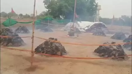 वैर: गांव नैवाड़ी के अघोरी आश्रम में मानव कल्याण के लिए की जा रही है अग्नि तपस्या