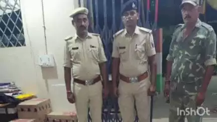 मखदुमपुर: टेहटा थाना पुलिस ने भारी मात्रा में अंग्रेजी शराब बरामद की