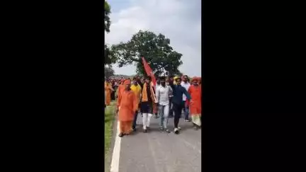 कान्हाचट्टी: कादे में देवी मंडप में माँ भगवती प्राण प्रतिष्ठा के पांचवे दिन नगर भ्रमण