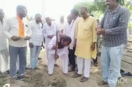 कन्नौद: ग्राम खूब गांव में विधायक ने सीसी रोड एवं मंदिर निर्माण का किया भूमि पूजन