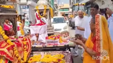 कपासन: कपासन में माहेश्वरी समाज ने वंशोत्पत्ति दिवस महेश नवमी पर निकाली भव्य शोभायात्रा, श्रद्धालुओं ने की पूजा-अर्चना