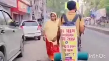 शिकोहाबाद: टूंडला निवासी युवक चार धाम और 12 ज्योतिर्लिंग की पैदल यात्रा पर निकला, वीडियो आया सामने