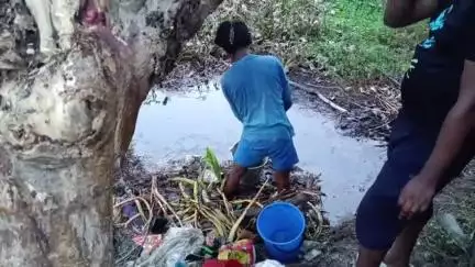 ভাতার: ভাতারের কালুকতাক গ্রামের একটি পুকুর থেকে পাওয়া যাচ্ছে তেল, খবর ছড়াতেই এলাকার মানুষ তেল সংগ্রহ করতে নামলেন জলে