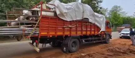 दंतेवाड़ा: परिवहन विभाग दंतेवाड़ा की बड़ी कार्रवाई, असुरक्षित तरीके से लोहे के सामान ले जा रहे भारी वाहन पर लगाया जुर्माना