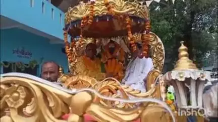 नसरुल्लागंज: नगर में भगवान परशुराम प्राण प्रतिष्ठा महोत्सव के पहले दिन निकाली गई कलश यात्रा