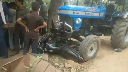 मांट: सुरीर में बहन के घर जा रहे बाइक सवार को ट्रैक्टर ने रौंदा, भांजा हुआ घायल