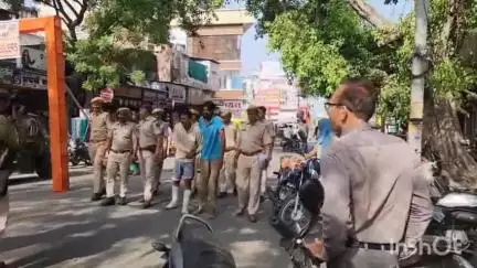 भीलवाड़ा: कोतवाली पुलिस ने मारपीट और तोड़फोड़ के आरोपितों का निकाला पैदल जुलूस, न्यायालय में किया पेश