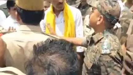 తాడిపత్రి: యాడికి మండల కేంద్రంలో కూటమి నేతల విజయోత్సవ ర్యాలీని అడ్డుకున్న పోలీసులు