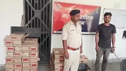 दुर्गावती: महमूदगंज बाजार के पास NH-19 पर डस्टर कार से 340 लीटर अंग्रेजी शराब के साथ एक धंधेबाज को गिरफ्तार कर भेजा गया जेल
