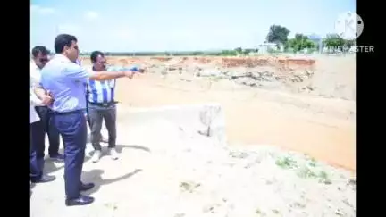 కోడూరు తోపు వద్ద బెంగళూరు-విజయవాడ హైవే ప్రాజెక్టు పనులను పరిశీలించిన జిల్లా కలెక్టర్ చేతన్