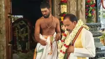 కమలాపురం: పుష్పగిరి శ్రీ రామాలయంలో విగ్రహ ప్రతిష్టలో పాల్గొన్న ఏపీఎస్ ఆర్టీసీ మాజీ జోనల్ ఛైర్మన్ రెడ్యం వెంకట సుబ్బారెడ్డి