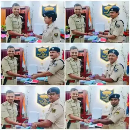 दिनांक-04.06.25 को मासिक अपराध गोष्ठी में अप्रैल माह में अच्छा काम करने वाले थानाध्यक्ष एवं त्वरित गति से कांड निष्पादन करने वाले अनुसन्धानकर्ता को पुलिस अधीक्षक, कटिहार द्वारा चॉकलेट देकर उत्साह बढ़ाया गया I
