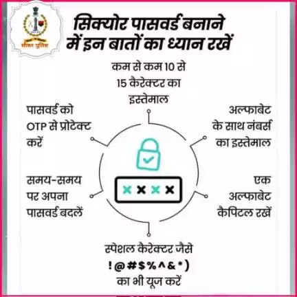 सिक्योर पासवर्ड बनाने में इन बातों का ध्यान रखें।

#cybersafety #CyberSecurity 
#password #OTP #cyberdost