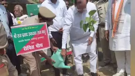 जयसिंहपुर: विश्व पर्यावरण दिवस के दौरान क्षेत्रीय विधायक ने दियरा घाट पर पौधारोपण किया