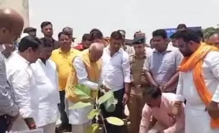 नौगढ़: संसद व नगर पालिका अध्यक्ष ने केंद्रीय विद्यालय परिसर में किया वृक्षारोपण