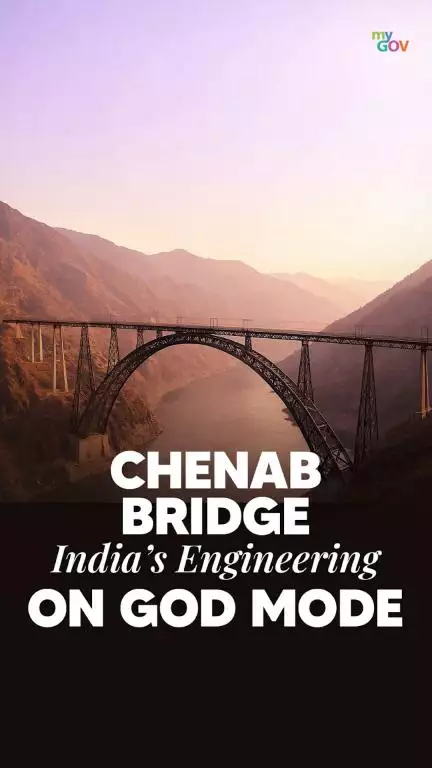 Chenab Bridge!

Taller than the Eiffel Tower, rising 359m above the river, it’s the world’s highest railway bridge.