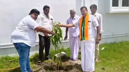 தருமபுரி: பாரதிய ஜனதா கட்சி அலுவலகத்தில் உலக சுற்றுச்சூழல் தினம் முன்னிட்டு மரக்கன்றுகள் நடப்பட்டது.
