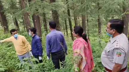 लोहाघाट की देवदार बनी में हुए अतिक्रमण पर एसडीएम ने जताई नाराजगी अतिक्रमण हटाने के दिए निर्देश।