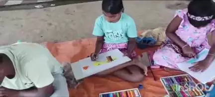 পান্ডুয়া: বিশ্ব পরিবেশ দিবসে পরিবেশ রক্ষার বার্তা দিতে বসে আঁকো প্রতিযোগিতা হল পারটা দক্ষিণপাড়া বারোয়ারি প্রাঙ্গণে